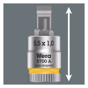 Wera Zyklop 1/4" Slotted socket bit