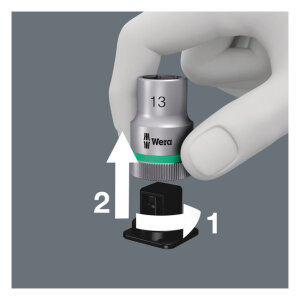 Wera Zyklop metal ratchet switch kit 1/2" drive Metric sizes