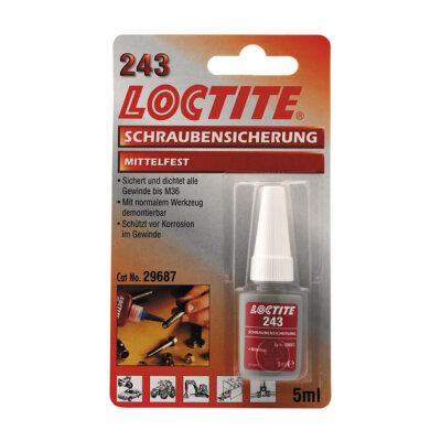 Loctite 243 blue, threadlocker 5cc