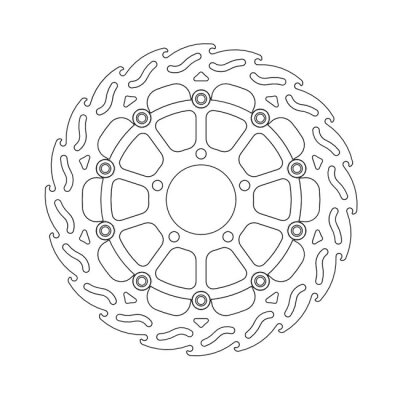 Moto-Master Flame series floating brake rotor