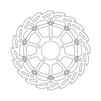 Moto-Master Flame series floating brake rotor