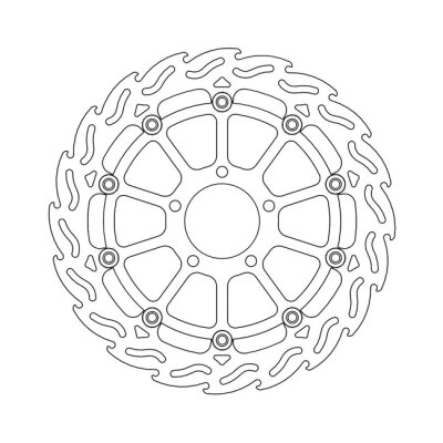 Moto-Master Flame series floating brake rotor