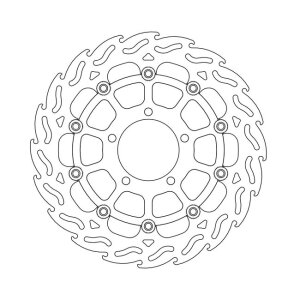 *6 DAYS EXTRA TRANSIT TIME* Moto-Master Flame series floating brake rotor