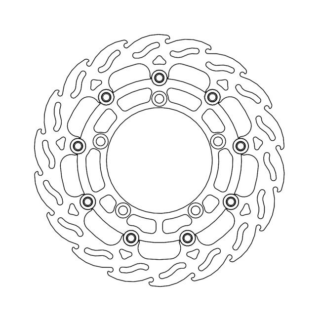 Moto-Master Flame series floating brake rotor