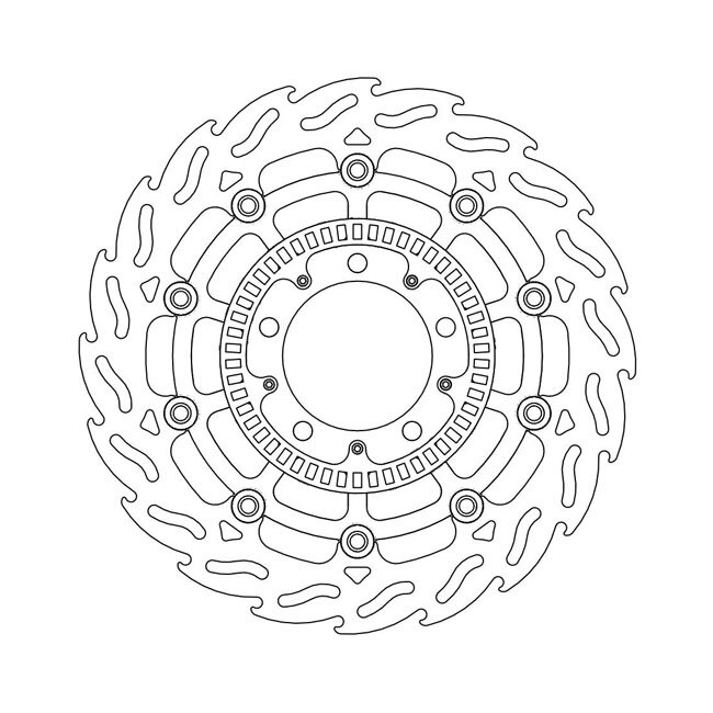 Moto-Master Flame series floating brake rotor