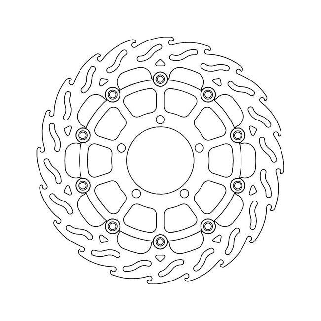 Moto-Master Flame series floating brake rotor
