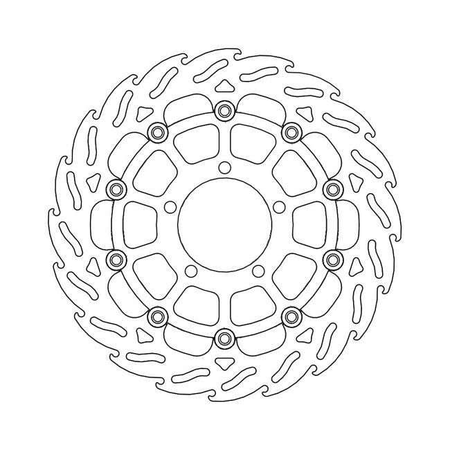 Moto-Master Flame series floating brake rotor