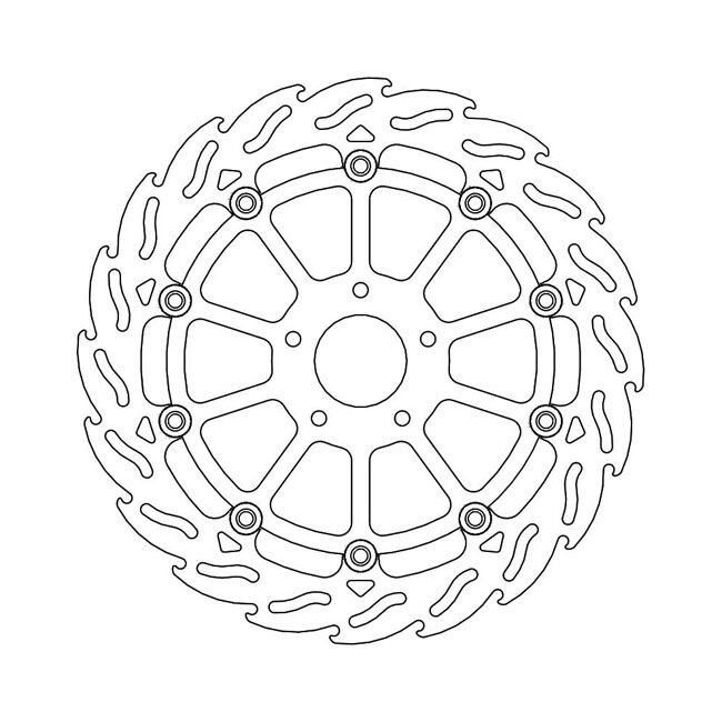 Moto-Master Flame series floating brake rotor