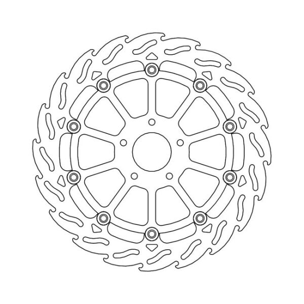 Moto-Master Flame series floating brake rotor