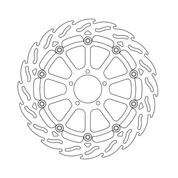 Moto-Master Flame series floating brake rotor