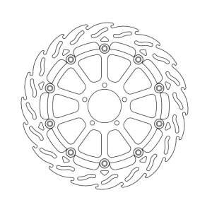 Moto-Master Flame series floating brake rotor