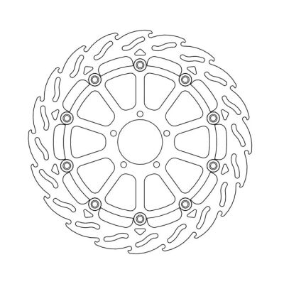 Moto-Master Flame series floating brake rotor