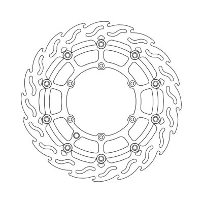 *6 DAYS EXTRA TRANSIT TIME* Moto-Master Flame series floating brake rotor
