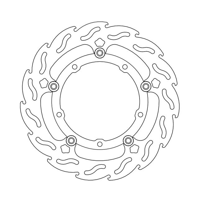 Moto-Master Flame series floating brake rotor