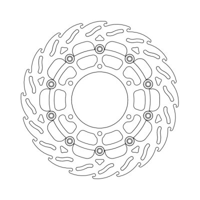 Moto-Master Flame series floating brake rotor
