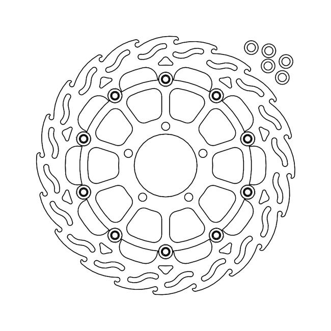 Moto-Master Flame series floating brake rotor