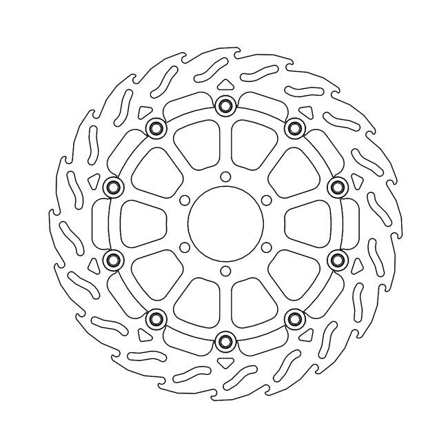 Moto-Master Flame series floating brake rotor