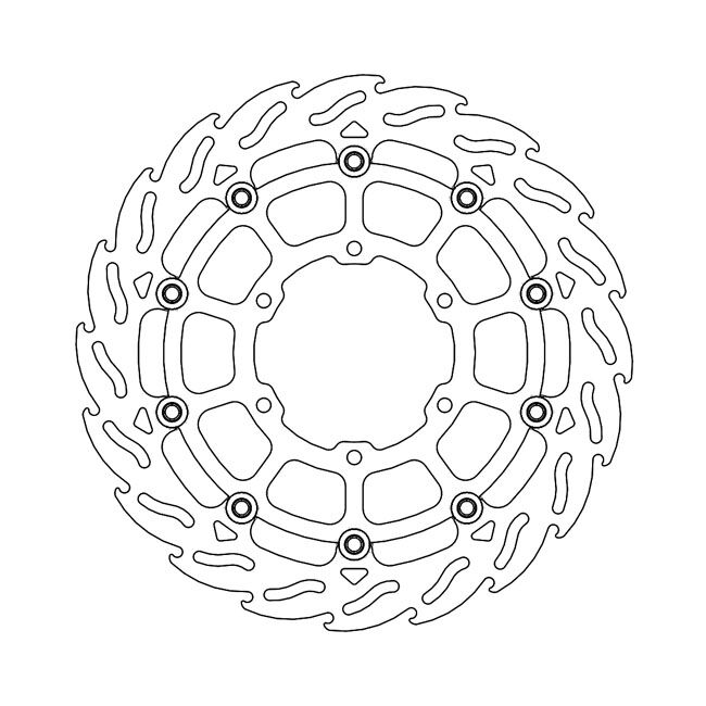 Moto-Master Flame series floating brake rotor