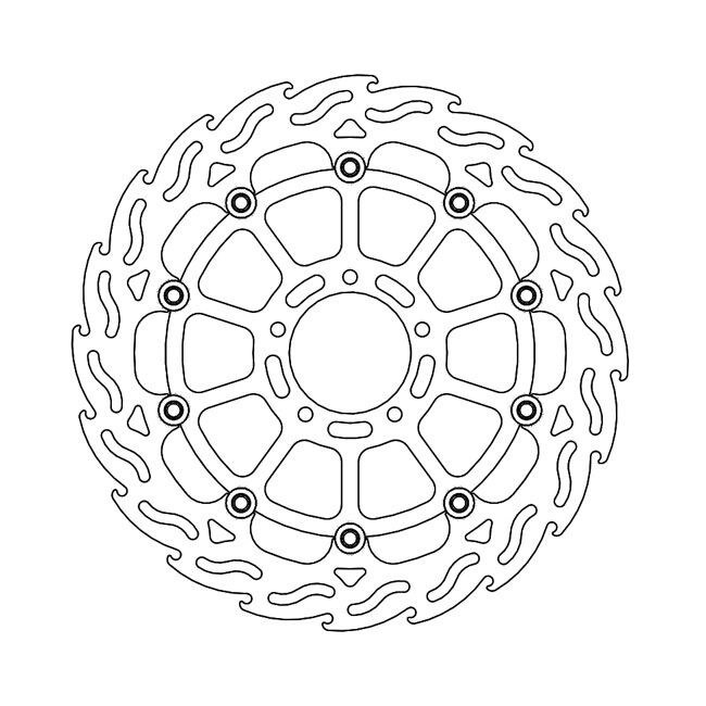 Moto-Master Flame series floating brake rotor