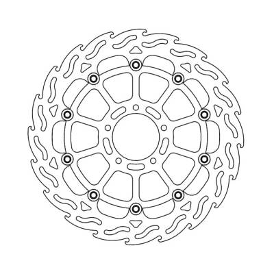 Moto-Master Flame series floating brake rotor