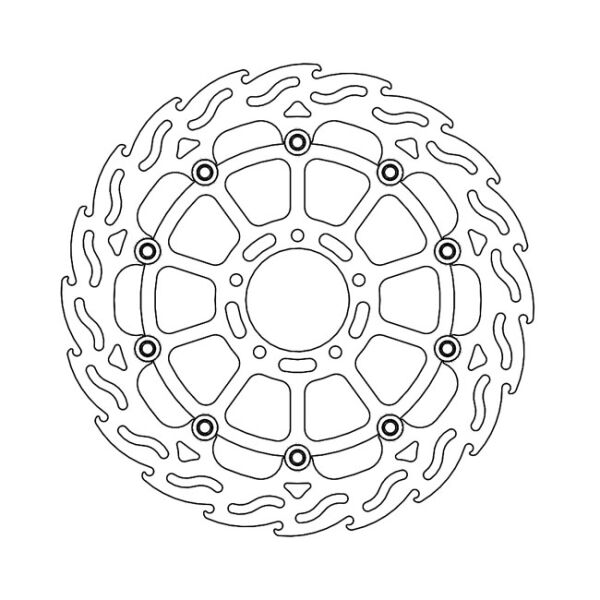 Moto-Master Flame series floating brake rotor