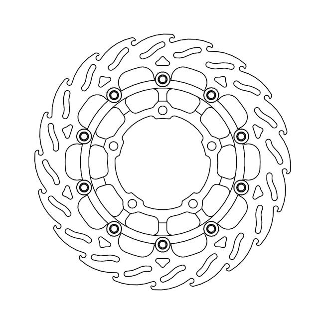 Moto-Master Flame series floating brake rotor
