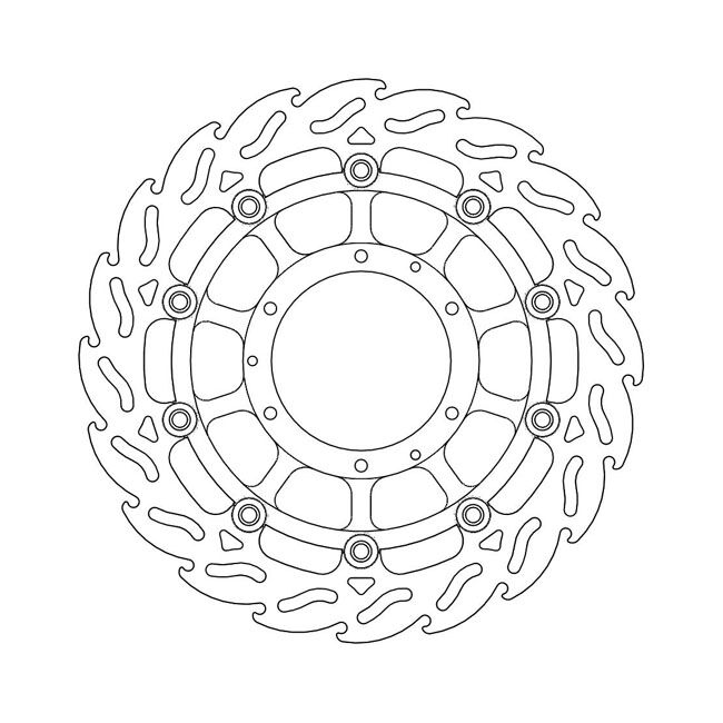 Moto-Master Flame series floating brake rotor