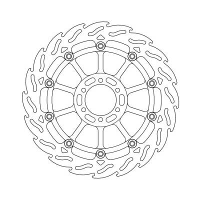 *6 DAYS EXTRA TRANSIT TIME* Moto-Master Flame series floating brake rotor