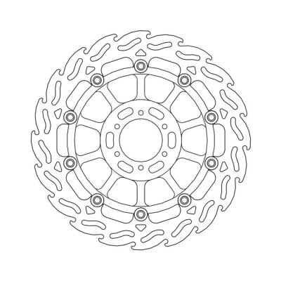 *6 DAYS EXTRA TRANSIT TIME* Moto-Master Flame series floating brake rotor