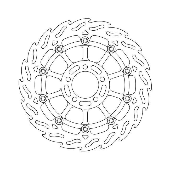 Moto-Master Flame series floating brake rotor