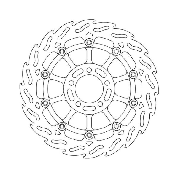 Moto-Master Flame series floating brake rotor