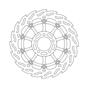Moto-Master Flame series floating brake rotor