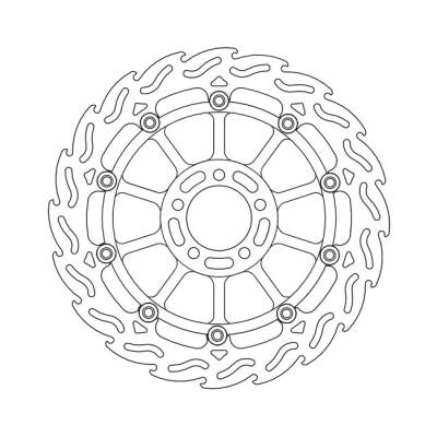 Moto-Master Flame series floating brake rotor