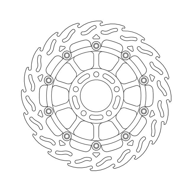 Moto-Master Flame series floating brake rotor