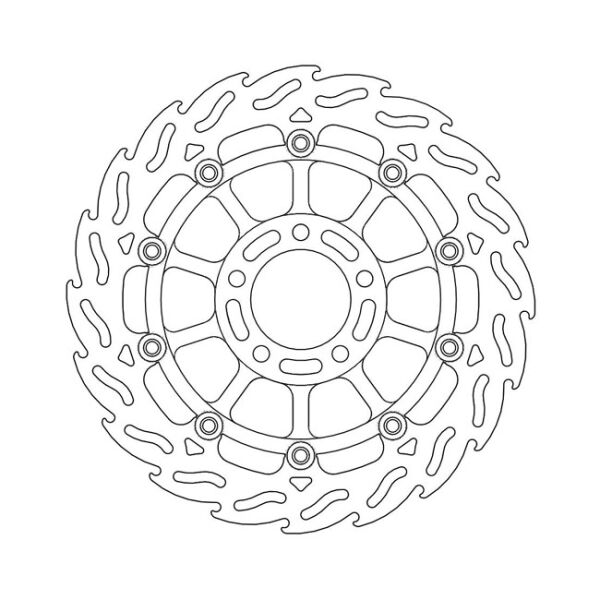 Moto-Master Flame series floating brake rotor
