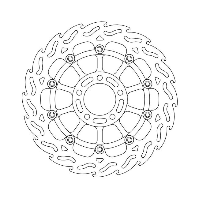 Moto-Master Flame series floating brake rotor