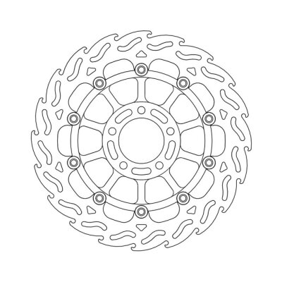 Moto-Master Flame series floating brake rotor