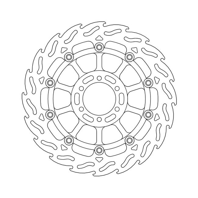 *6 DAYS EXTRA TRANSIT TIME* Moto-Master Flame series floating brake rotor