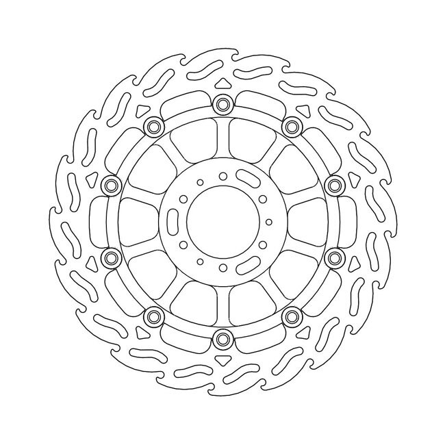 *6 DAYS EXTRA TRANSIT TIME* Moto-Master Flame series floating brake rotor