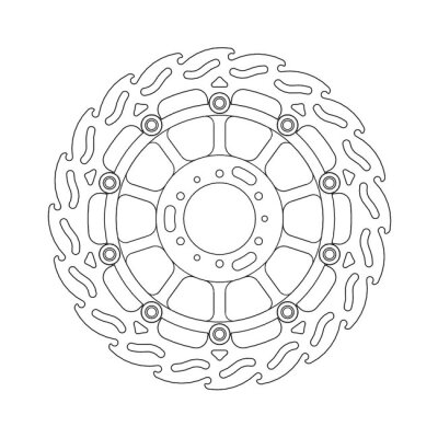 *6 DAYS EXTRA TRANSIT TIME* Moto-Master Flame series floating brake rotor