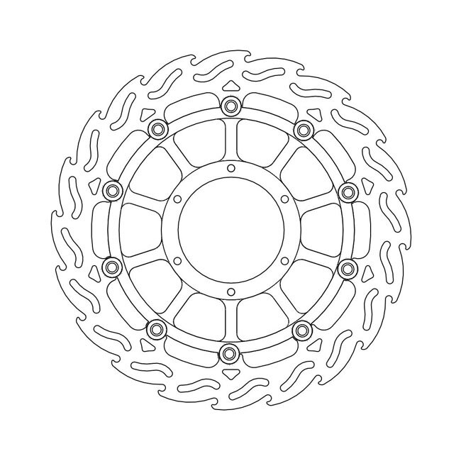 Moto-Master Flame series floating brake rotor
