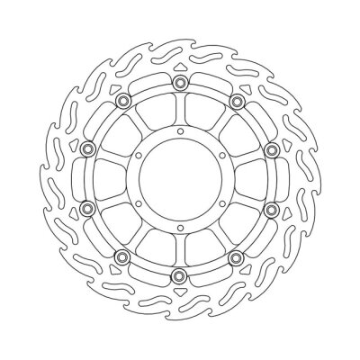 Moto-Master Flame series floating brake rotor