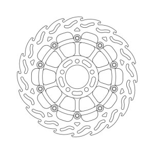 Moto-Master Flame series floating brake rotor