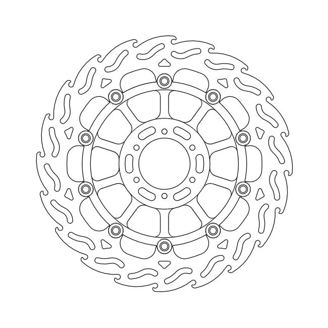 Moto-Master Flame series floating brake rotor