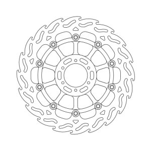 Moto-Master Flame series floating brake rotor