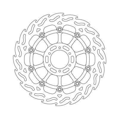 Moto-Master Flame series floating brake rotor
