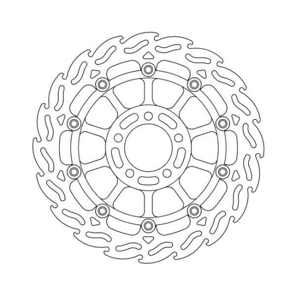Moto-Master Flame series floating brake rotor