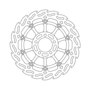 Moto-Master Flame series floating brake rotor