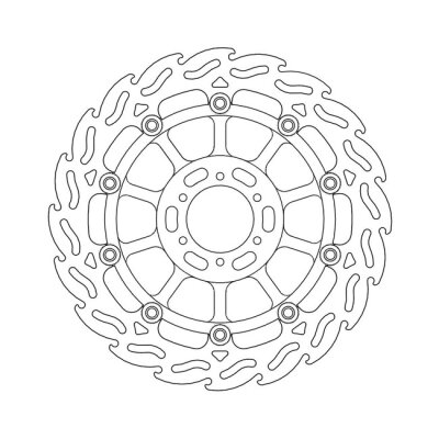 Moto-Master Flame series floating brake rotor