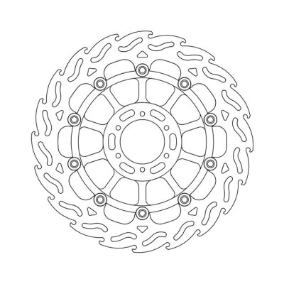 Moto-Master Flame series floating brake rotor